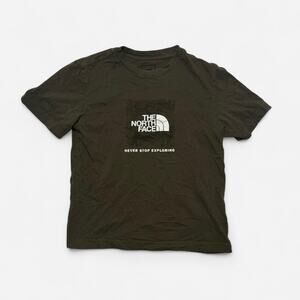 The North Face Boys Graphic T-Shirt Olive Green Size S